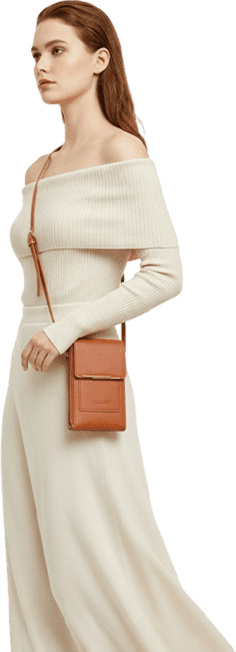 Schoudertas met touchscreen en antidiefstalbeveiliging