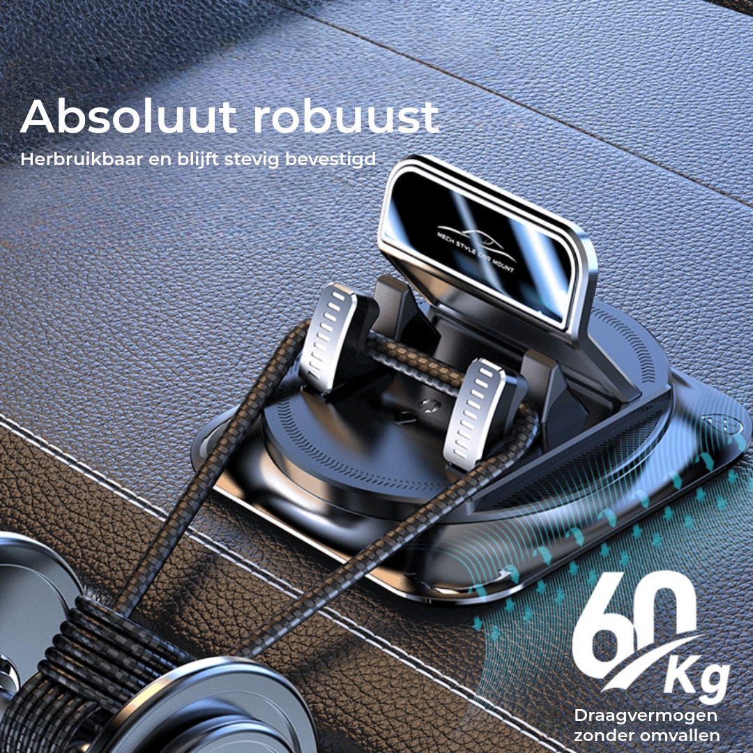 Autotelefoonhouder – 360° draaibaar, verstelbare kijkhoek, antisliphouder voor alle mobiele telefoons