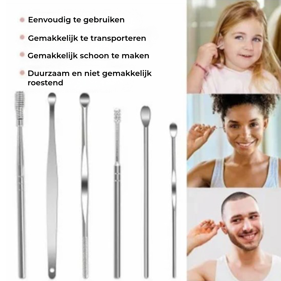 Stalen Oorsmeer Verwijderaar Set