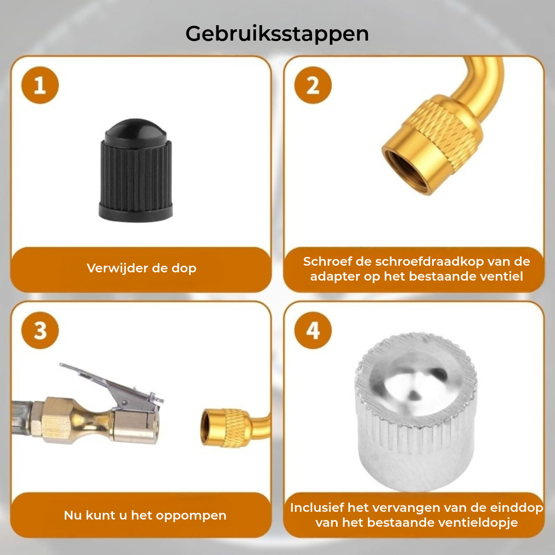 Ventielverlengstuk Set - Bereik verborgen ventielen in seconden (set van 3)