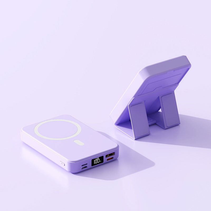 Magnetische draadloze powerbank met standaard
