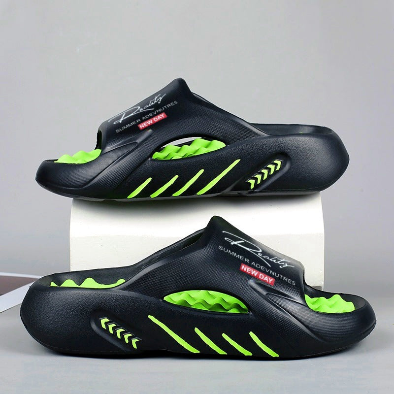 Herensandalen met plateauzool en dikke demping