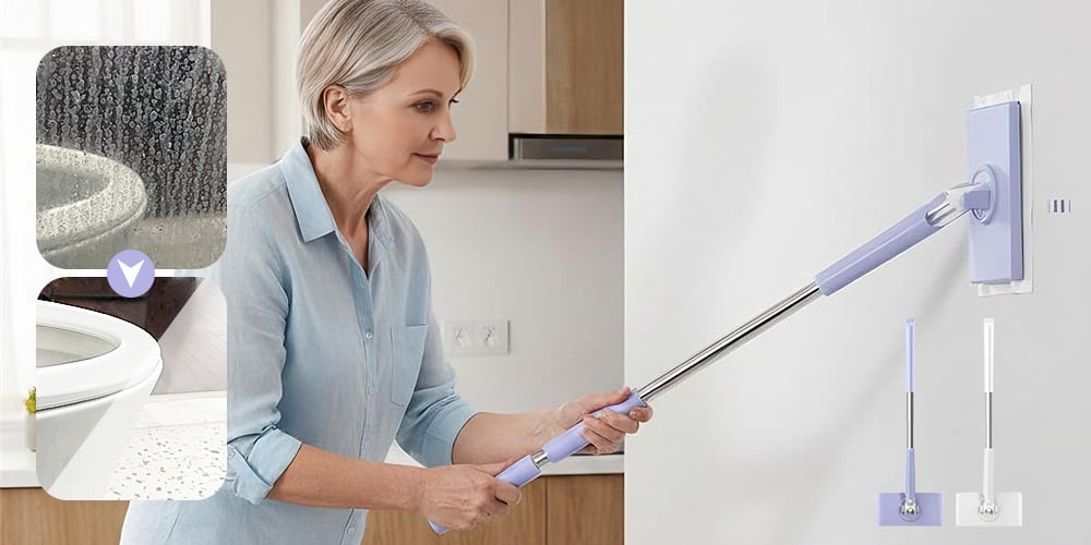 Compacte Mini Dweil - inclusief 6 GRATIS Magische Reinigingsdoekjes