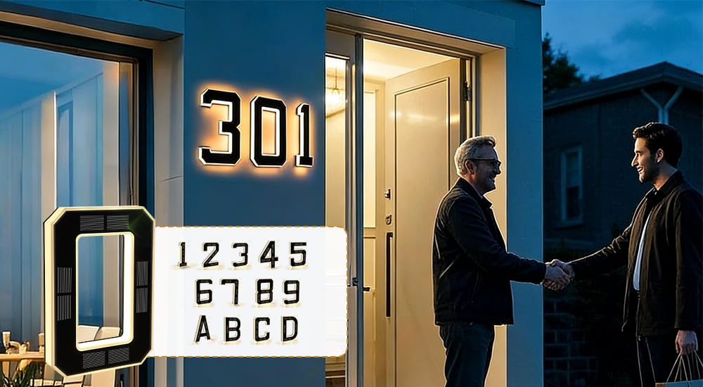 Huisnummer Verlichting Op Zonne-energie