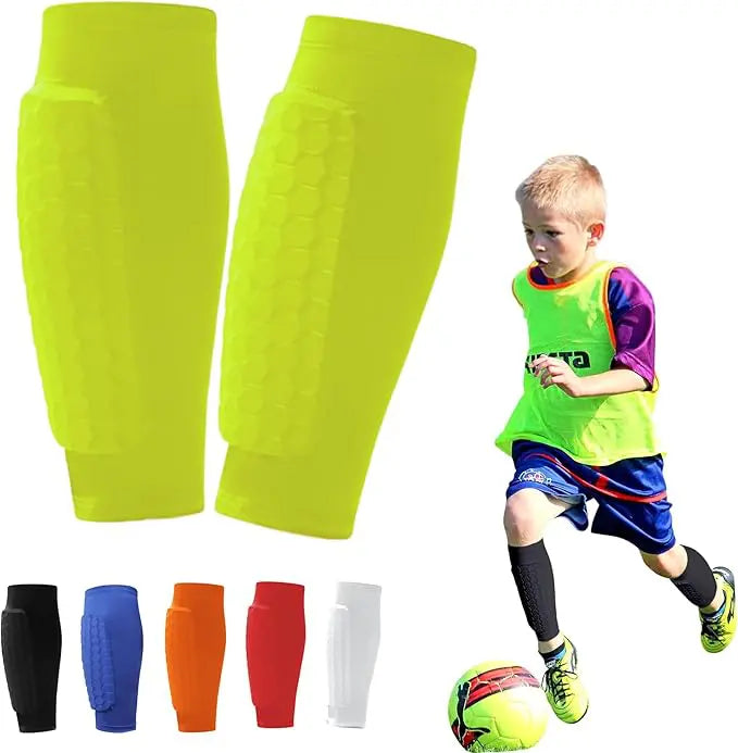 ProShield - Voetbalscheenbeschermers – compressiemouw met honingraatbescherming voor veiliger en soepeler spelen