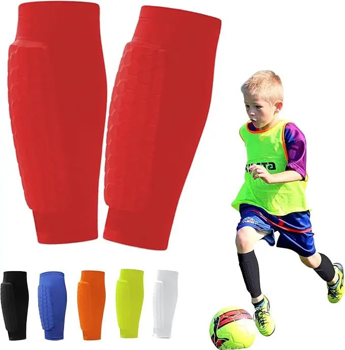 ProShield - Voetbalscheenbeschermers – compressiemouw met honingraatbescherming voor veiliger en soepeler spelen