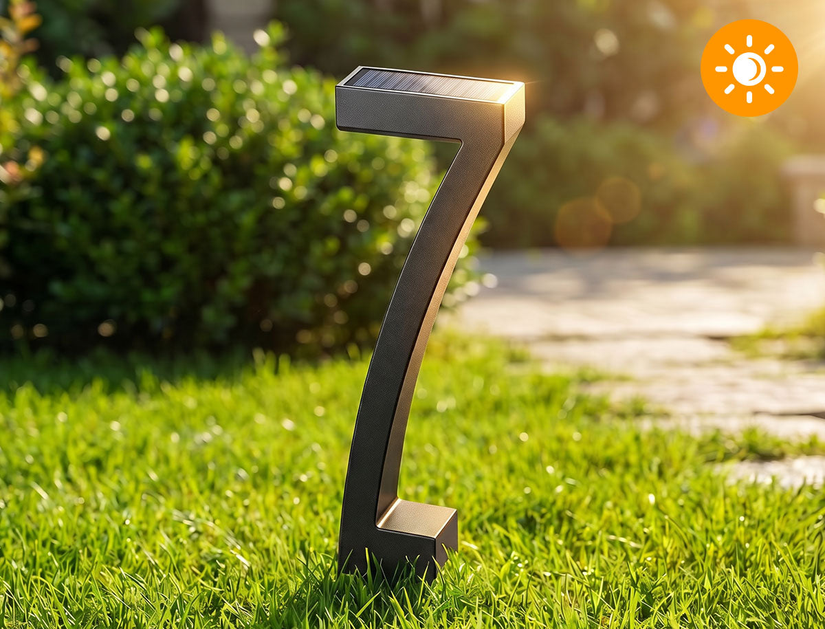 Moderne, op zonne-energie werkende padverlichting in een creatief ontwerp