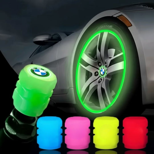 Glow-in-the-dark Ventieldopjes met Autologo (Universele pasvorm)