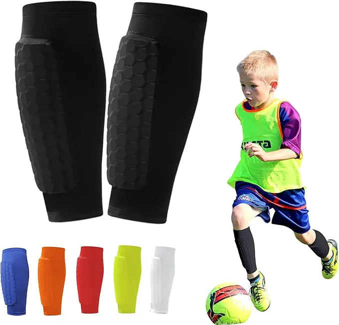 ProShield - Voetbalscheenbeschermers – compressiemouw met honingraatbescherming voor veiliger en soepeler spelen