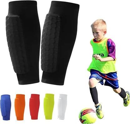 ProShield - Voetbalscheenbeschermers – compressiemouw met honingraatbescherming voor veiliger en soepeler spelen