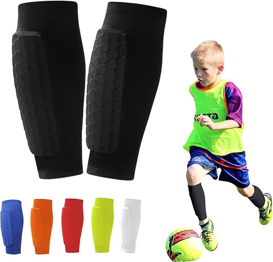 ProShield - Voetbalscheenbeschermers – compressiemouw met honingraatbescherming voor veiliger en soepeler spelen