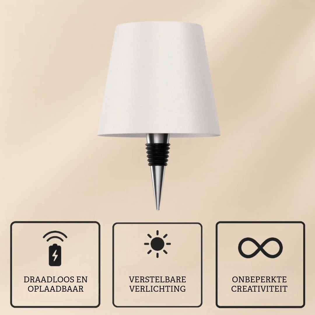 Draadloze Flessenlamp