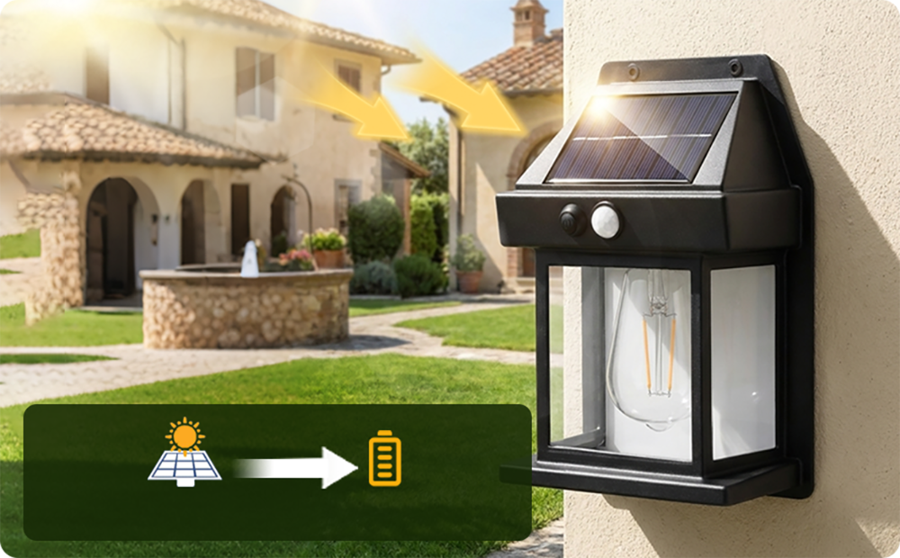 Solar Wandlamp met Bewegingssensor