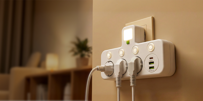 Multipoort EU-Stopcontact Adapter