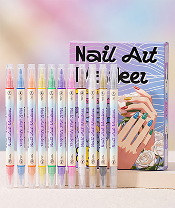Dubbelzijdig Nagelkunst Pennenset