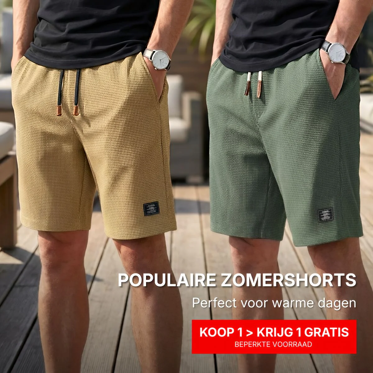 Korte broek heren | Comfortabele zomer short met elastische taille