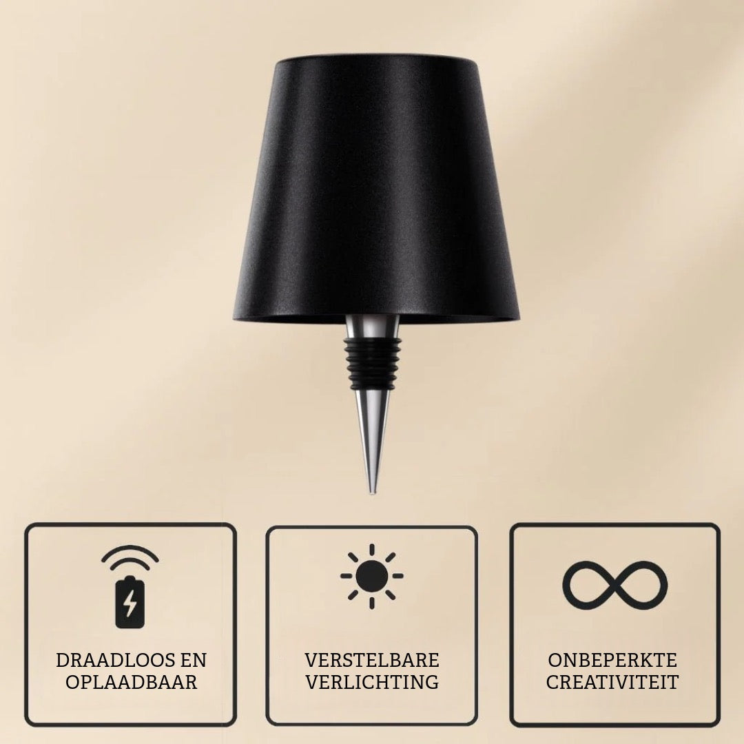 Draadloze Flessenlamp