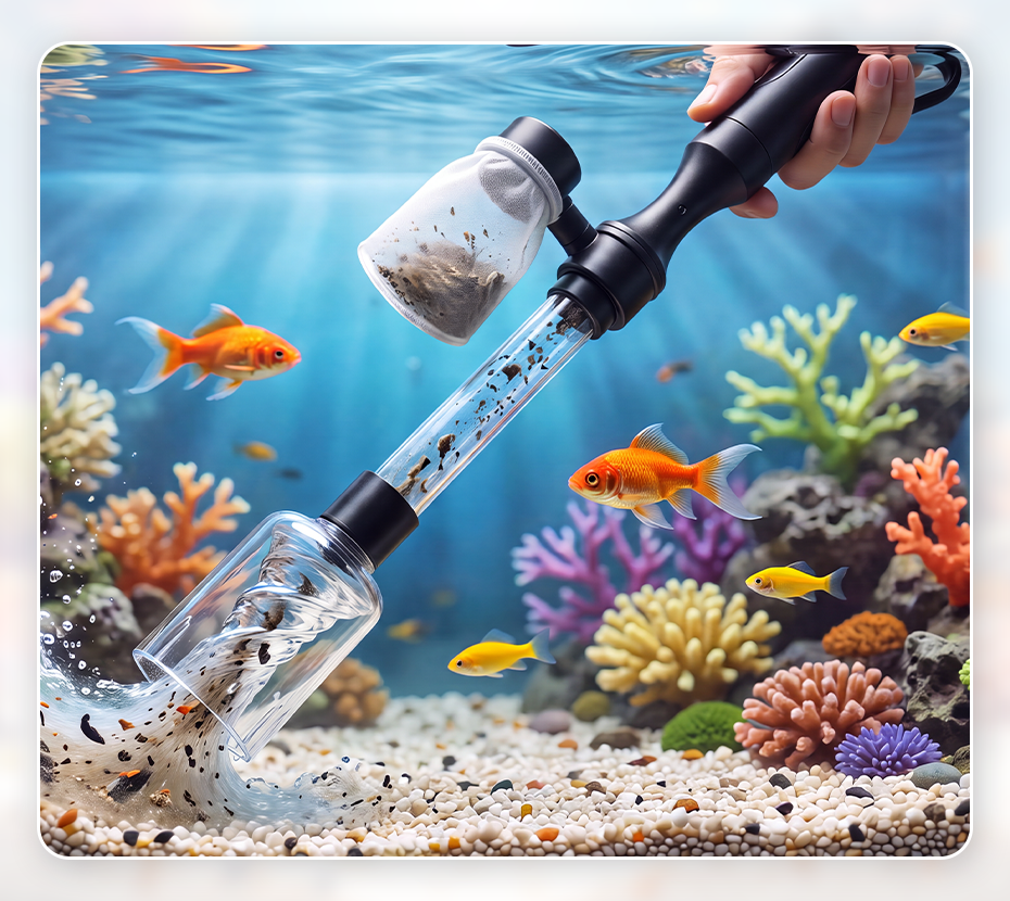 Elektrische aquariumgrindreiniger