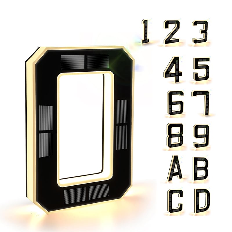 Huisnummer Verlichting Op Zonne-energie