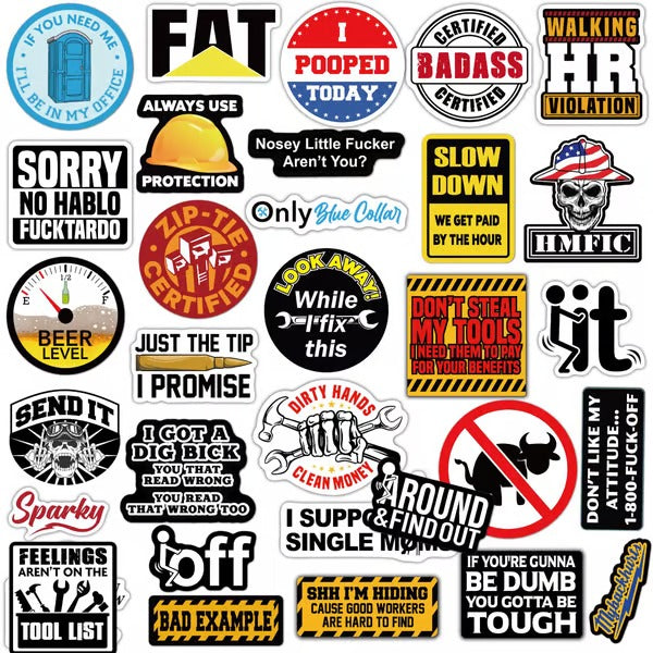 FunnyStickers: Grappige Waterdichte Stickers Pakket