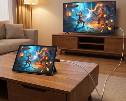 USB-C naar HDMI-adapterkabel – Stream, speel en laad tegelijkertijd op – Voor Switch, mobiel en tablet