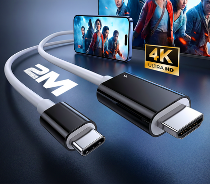 USB-C naar HDMI-adapterkabel – Stream, speel en laad tegelijkertijd op – Voor Switch, mobiel en tablet
