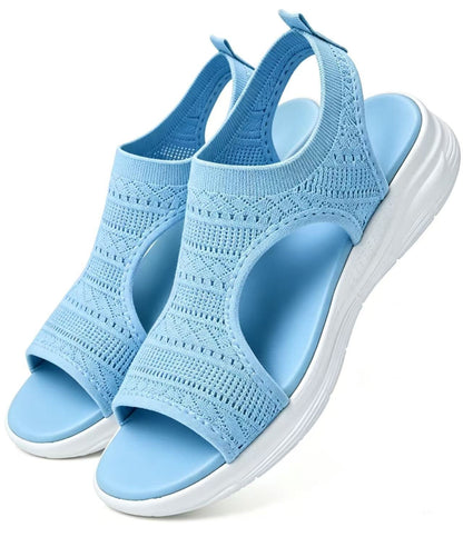 Comfortabele, ademende, platte sandalen