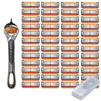 ProShave 6 – Scheermesjes met 6 mesjes in een verpakking van 24/48 stuks. Klassiek veilig scheren met zes mesjes voor precisie, comfort en een lange levensduur