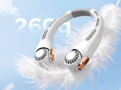 Draagbare nekventilator - Directe koeling in 3 sec, 360° draaibare kop, 3 snelheden