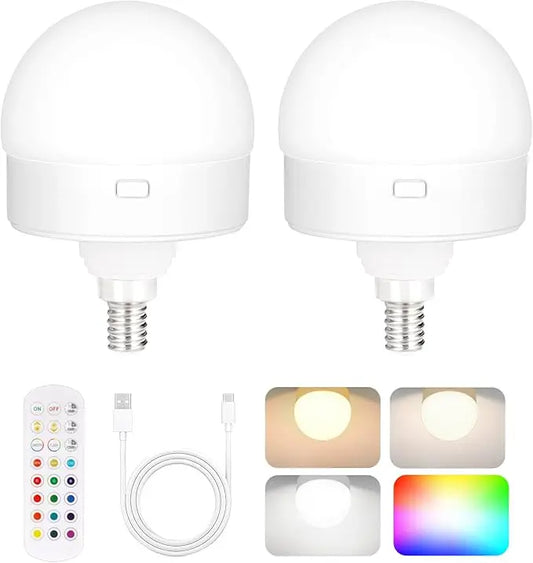 Oplaadbare draadloze LED-lamp met afstandsbediening – 15 kleuren en dimmer