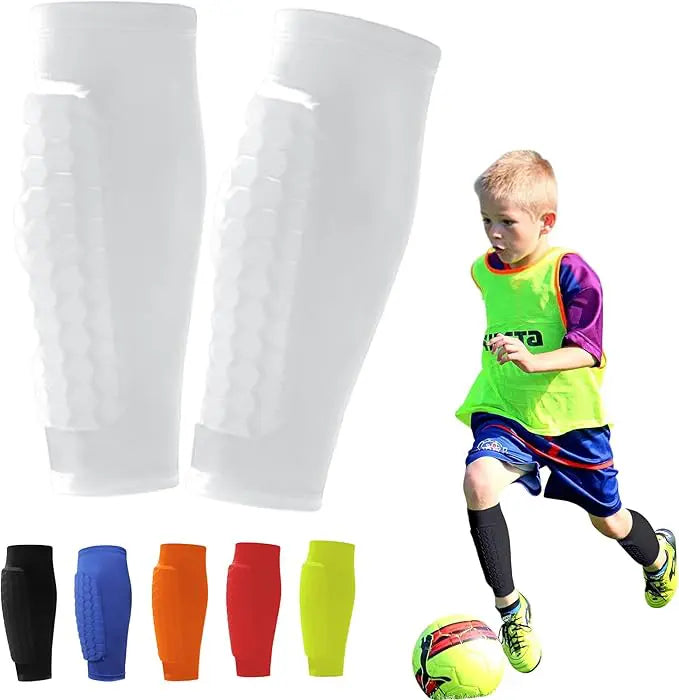 ProShield - Voetbalscheenbeschermers – compressiemouw met honingraatbescherming voor veiliger en soepeler spelen