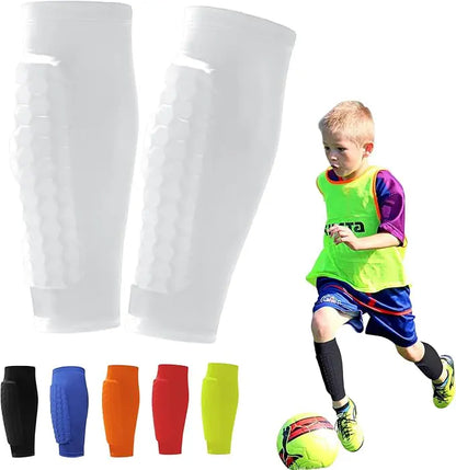 ProShield - Voetbalscheenbeschermers – compressiemouw met honingraatbescherming voor veiliger en soepeler spelen
