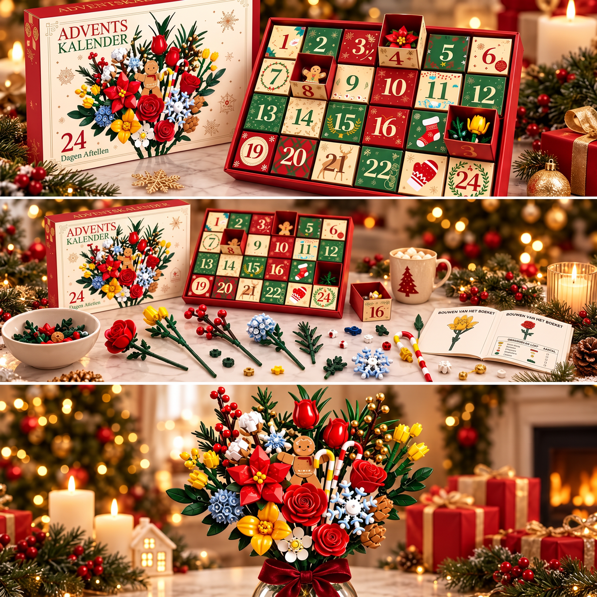 Bloemen Boeket Adventskalender – Maak je eigen magische boeket voor Kerstmis
