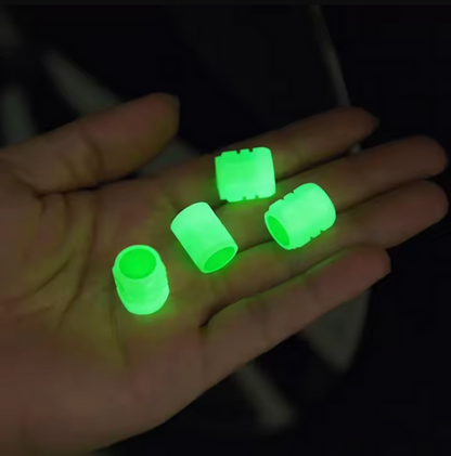 Glow-in-the-dark Ventieldopjes met Autologo (Universele pasvorm)