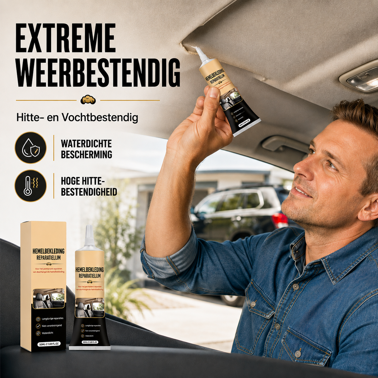 Lijm voor autohemelreparatie – sterke hechting voor snelle interieurreparaties