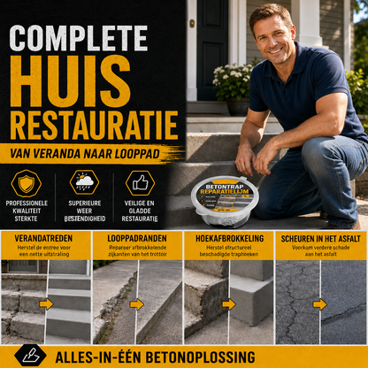 Betonlijm voor trapreparatie - Perfect voor trappen, opritten en terrassen