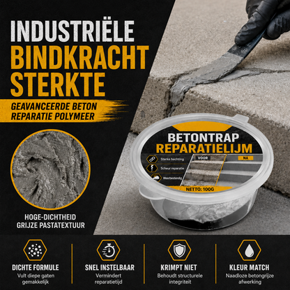 Betonlijm voor trapreparatie - Perfect voor trappen, opritten en terrassen