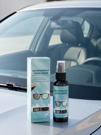 Reparatiespray voor krassen op brillenglazen