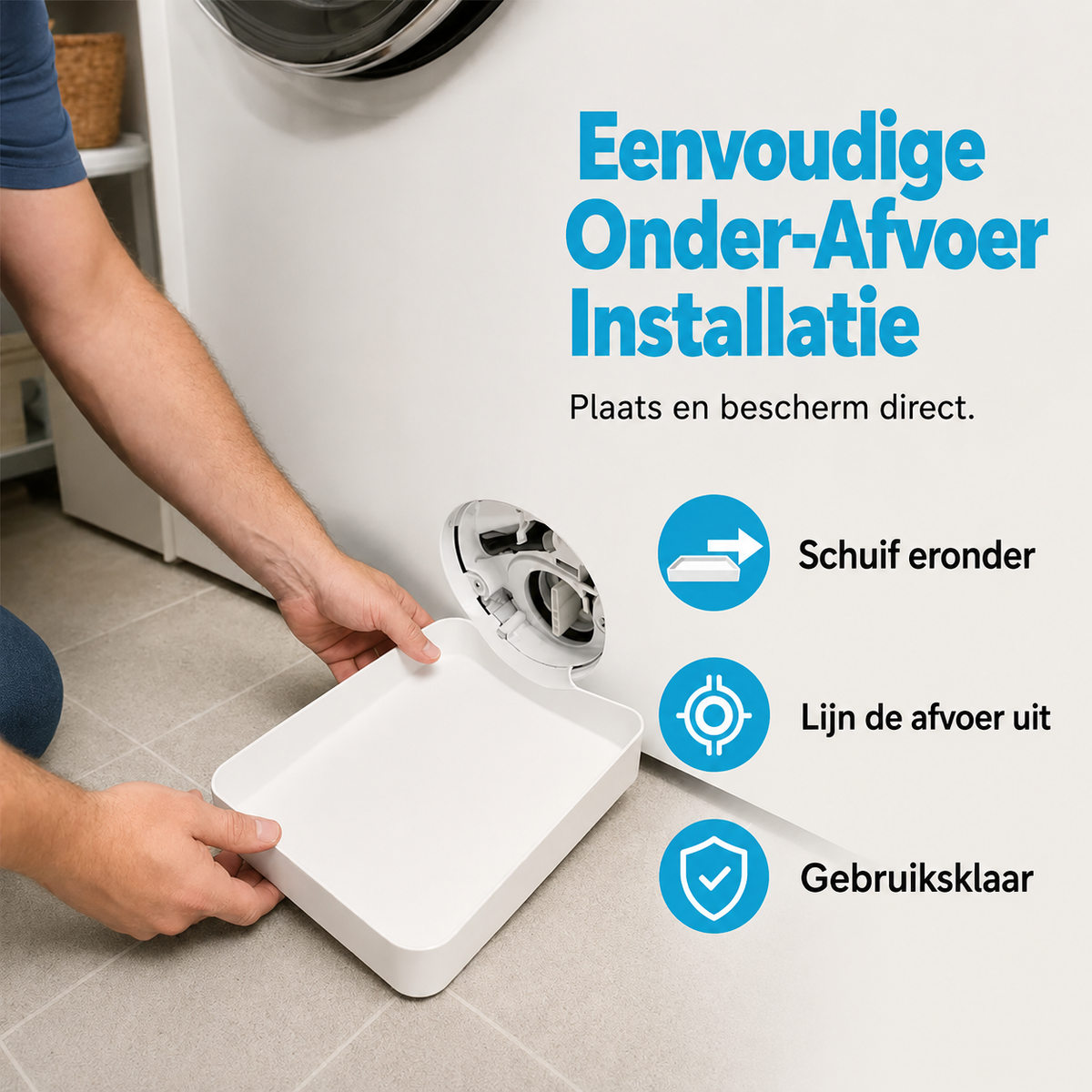 Lekbak voor de wasmachine