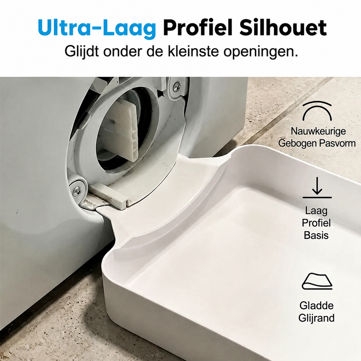 Lekbak voor de wasmachine