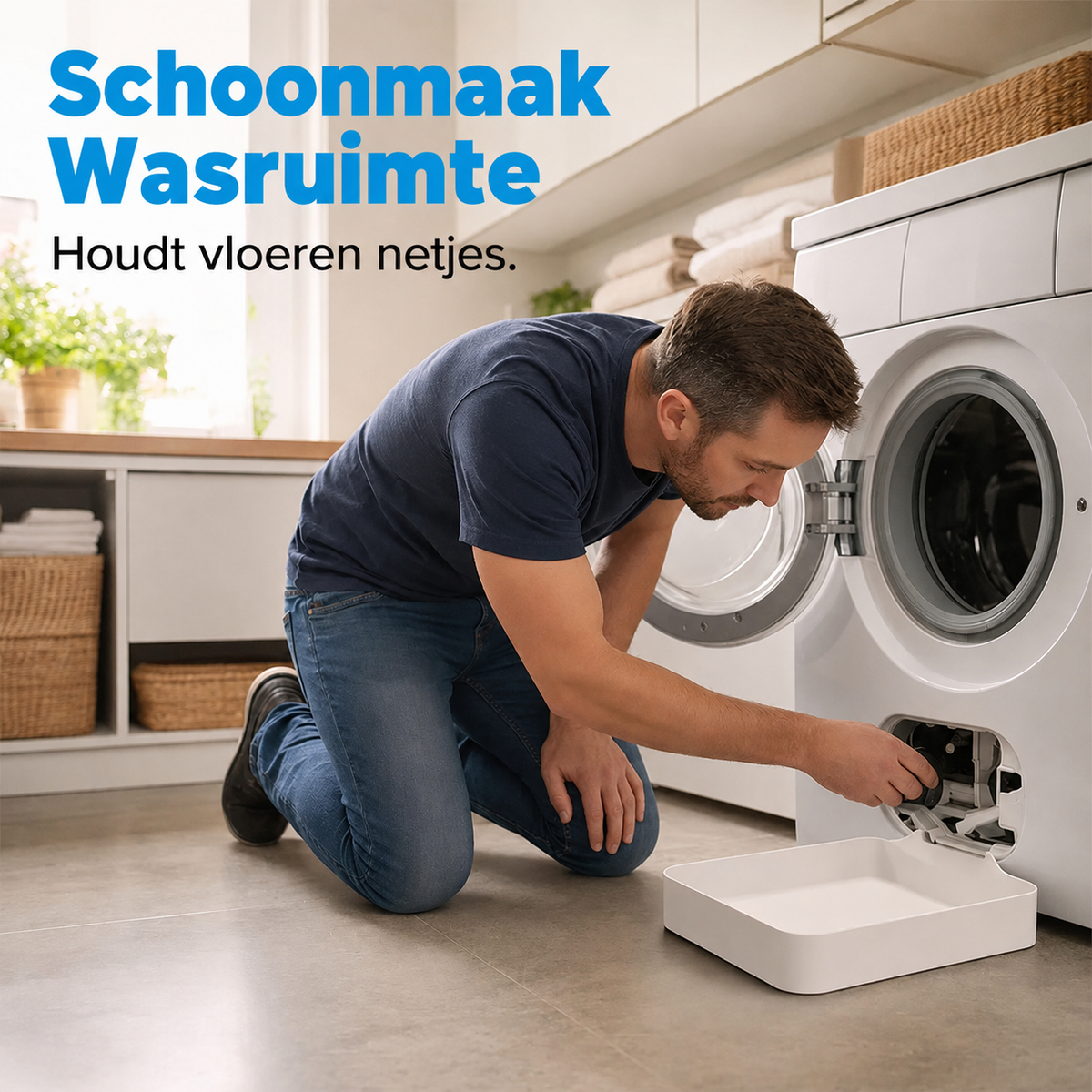 Lekbak voor de wasmachine