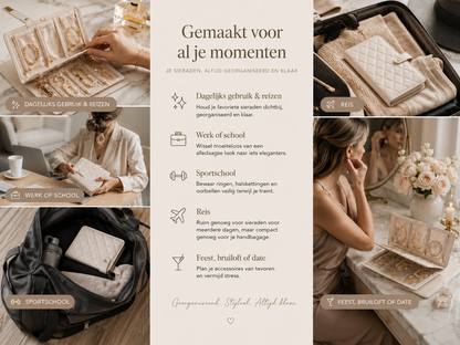TravelLuxe – Sieradenopbergdoos voor dagelijks gebruik en op reis