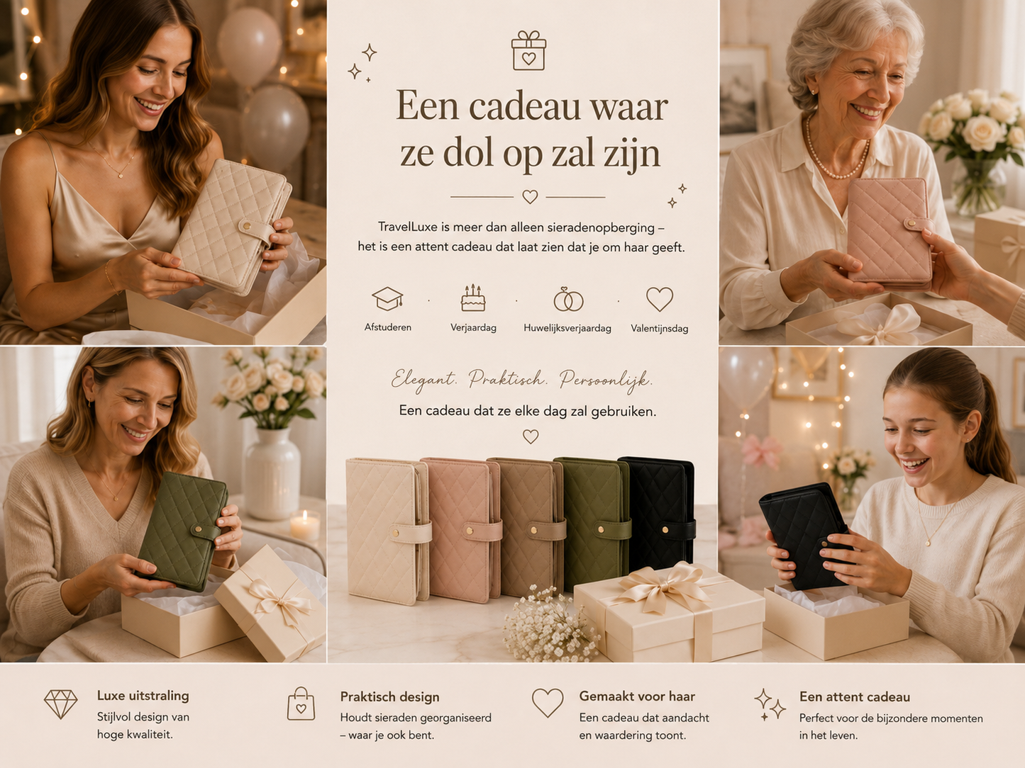 TravelLuxe – Sieradenopbergdoos voor dagelijks gebruik en op reis
