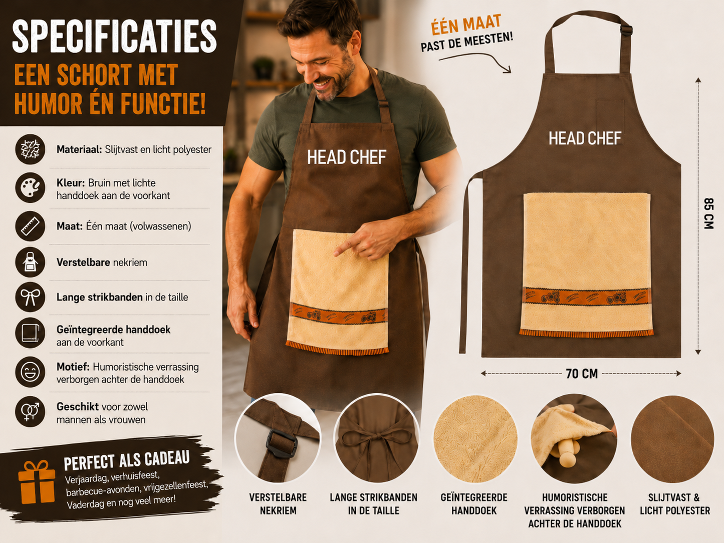 Het geheime recept van de chef-kok – het schort waarmee je gasten versteld zullen staan!