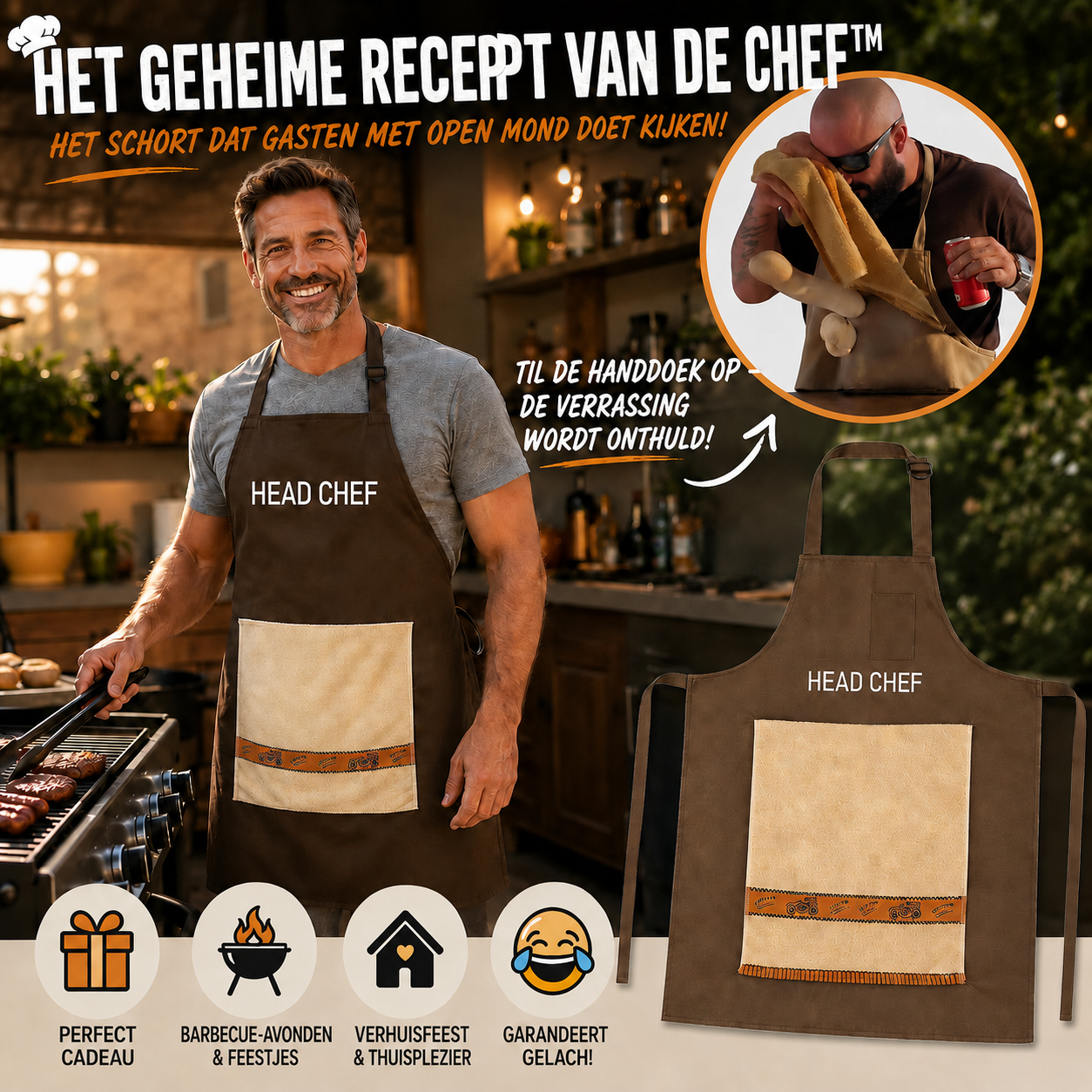 Het geheime recept van de chef-kok – het schort waarmee je gasten versteld zullen staan!