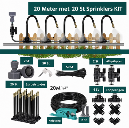 Irrigatie-installatie: Set met slang en ventielen