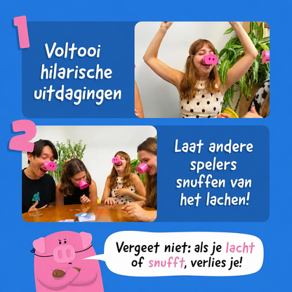 Pigsniff – Het spel waar lachen verboden is