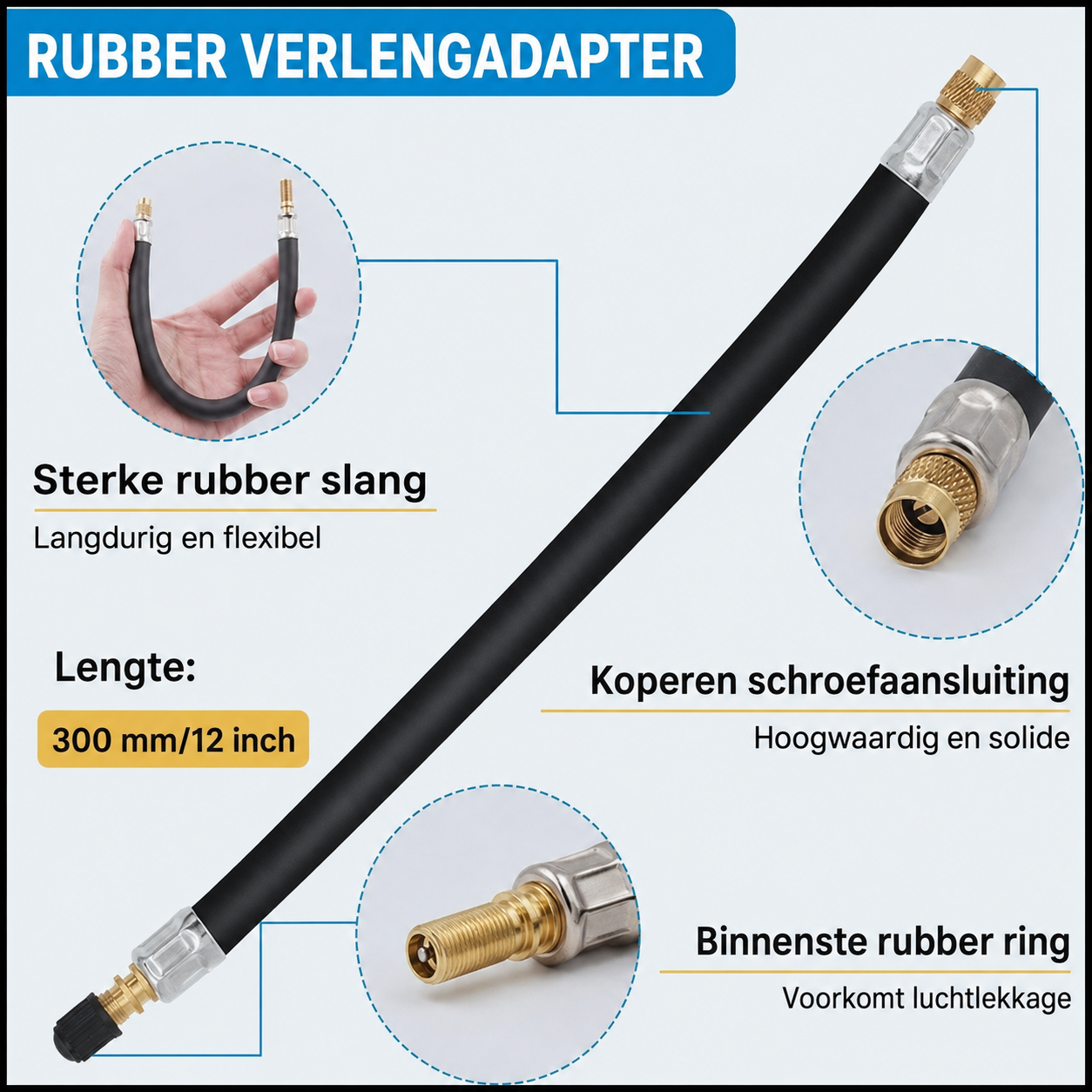 Universeel ventiel verlengstuk
