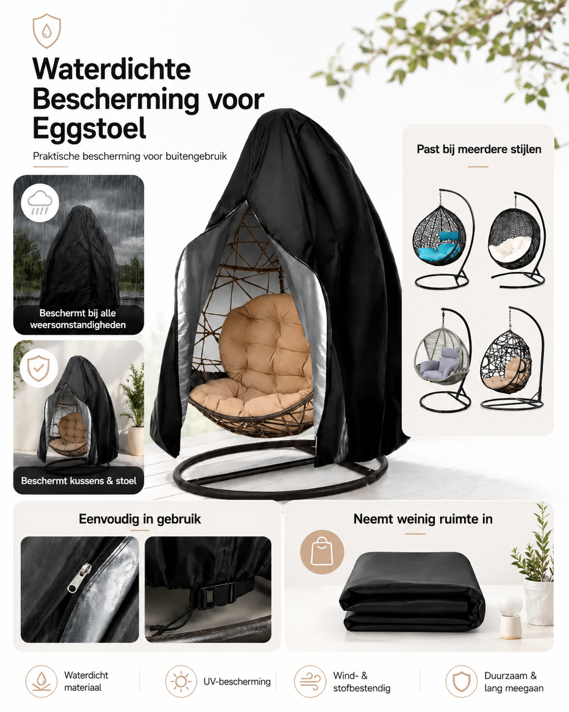Waterdichte hoes voor eierstoel