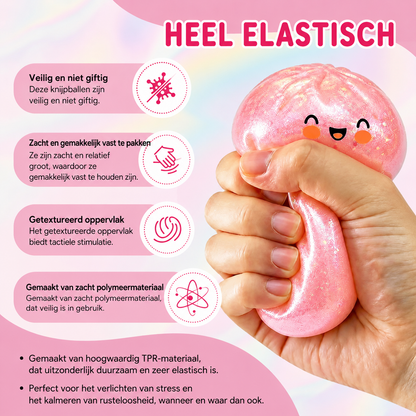 Glitter Dumpling Squishy – de schattigste stressbal van dit moment